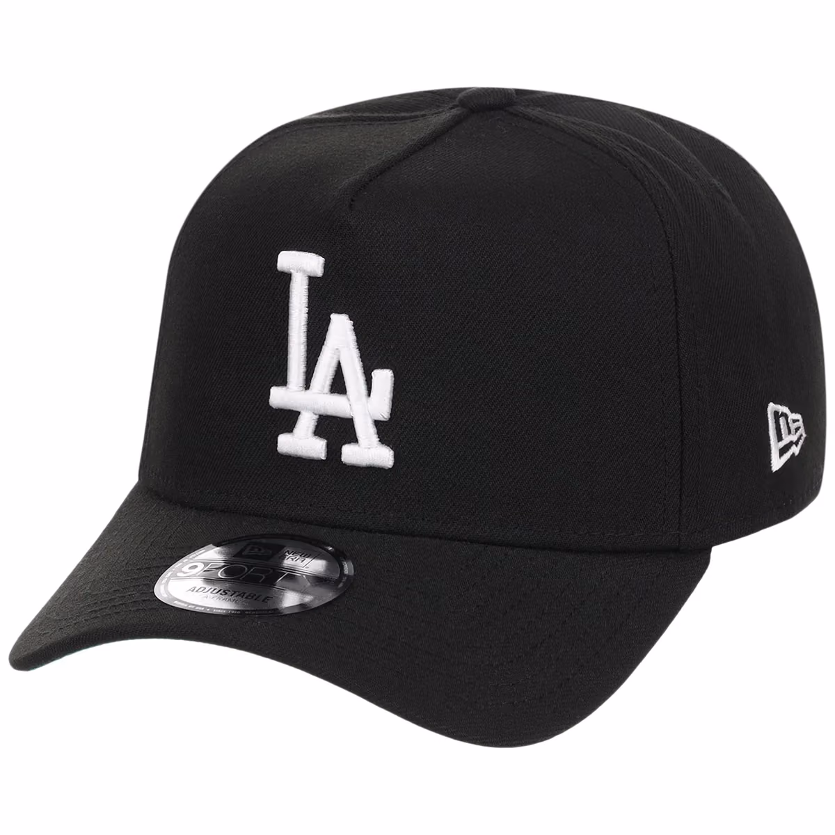 Los Angeles Dodgers MLB Black Dome New Era 9FORTY A-Frame detail view