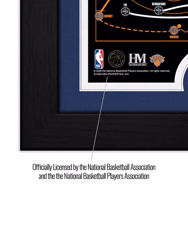 New York Knicks 2026 NBA Finals Game 4 OG Tip-In Bronze Coin Framed Photo view 3