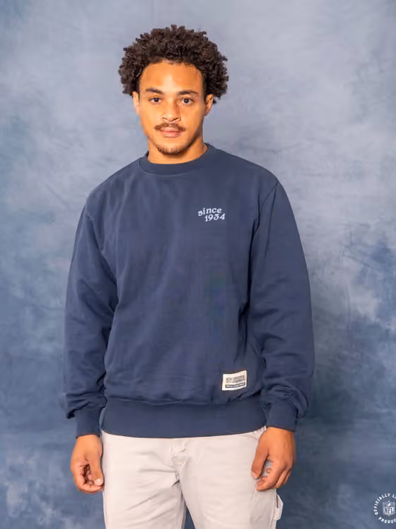 Detroit Lions L&L '96 Classics NFL Crew Sweater Navy view 4
