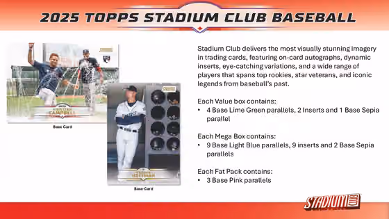 2025 Topps Stadium Club Baseball MLB Blaster Box view 2