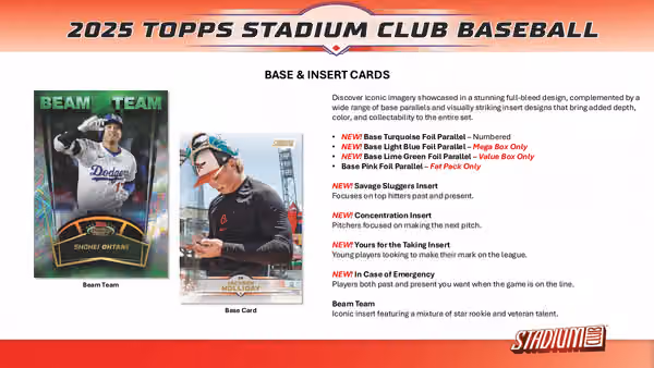 2025 Topps Stadium Club Baseball MLB Blaster Box view 3