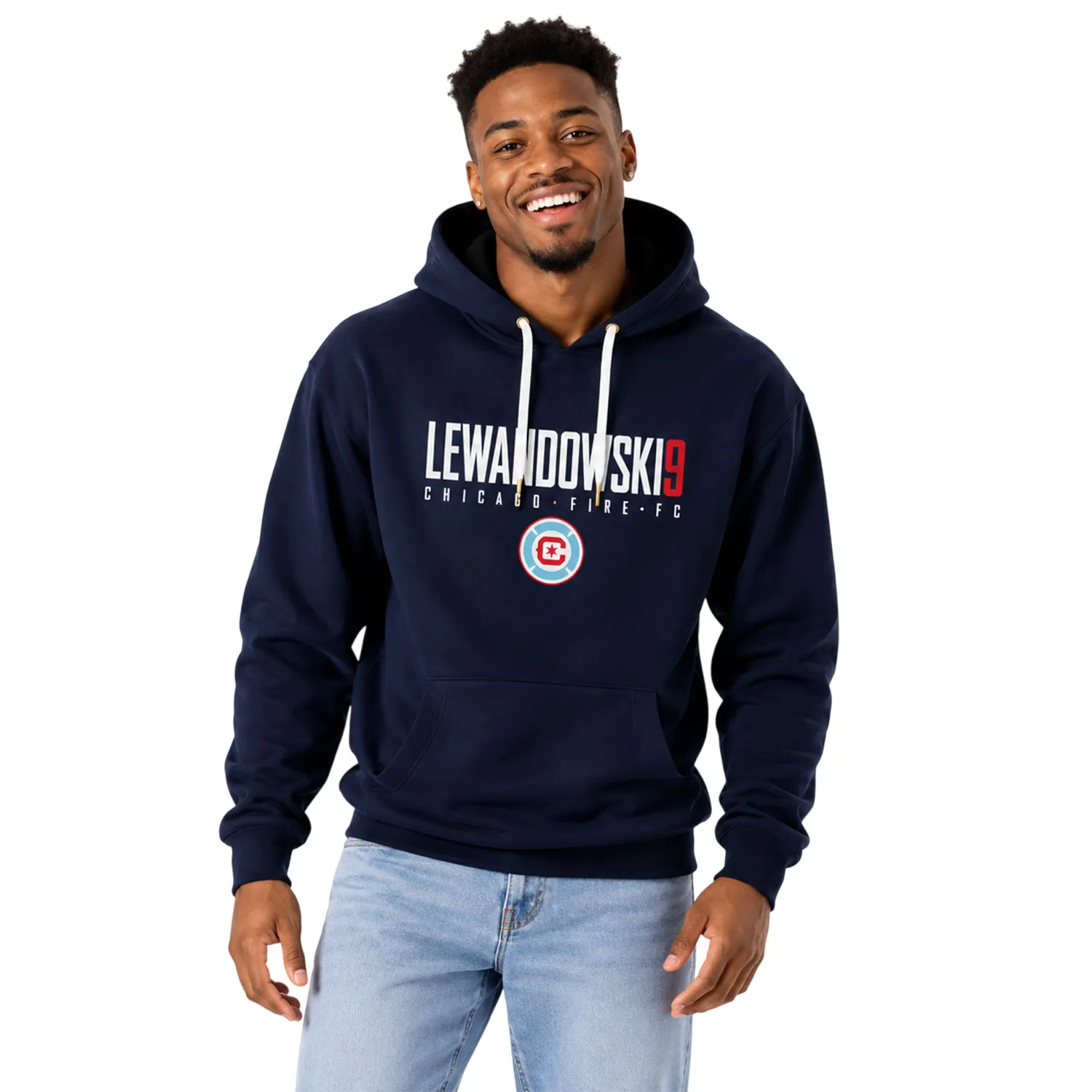 Lewandowski Chicago Fire Navy Hoodie Elite Fanwear