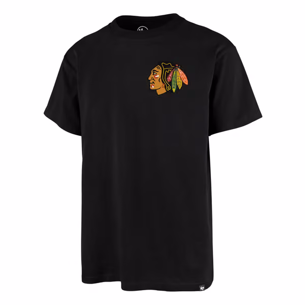 Chicago Blackhawks Alternate Logo Backer '47 Echo NHL T-Shirt view 2
