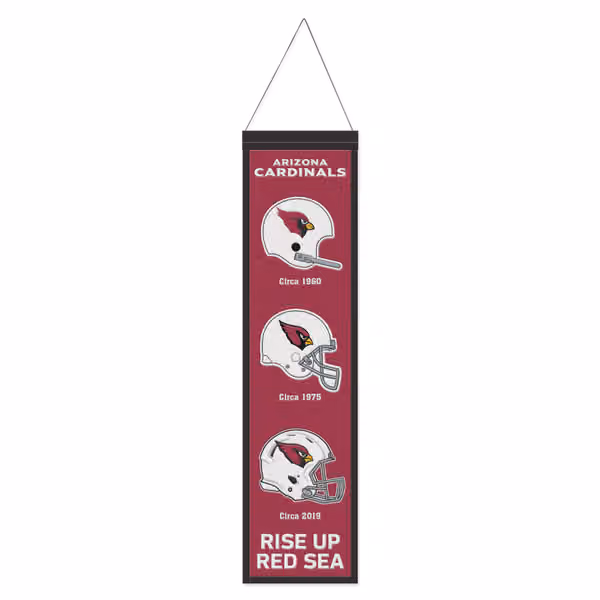Arizona Cardinals Logo Evolution NFL Wool Banner view 1