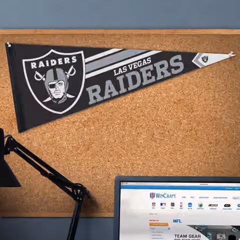 Las Vegas Raiders Big Logo WinCraft Premium NFL Pennant view 3