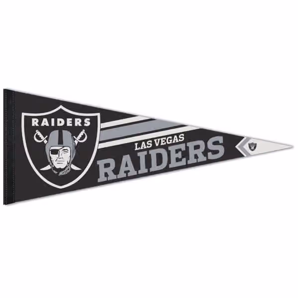 Las Vegas Raiders Big Logo WinCraft Premium NFL Pennant view 1