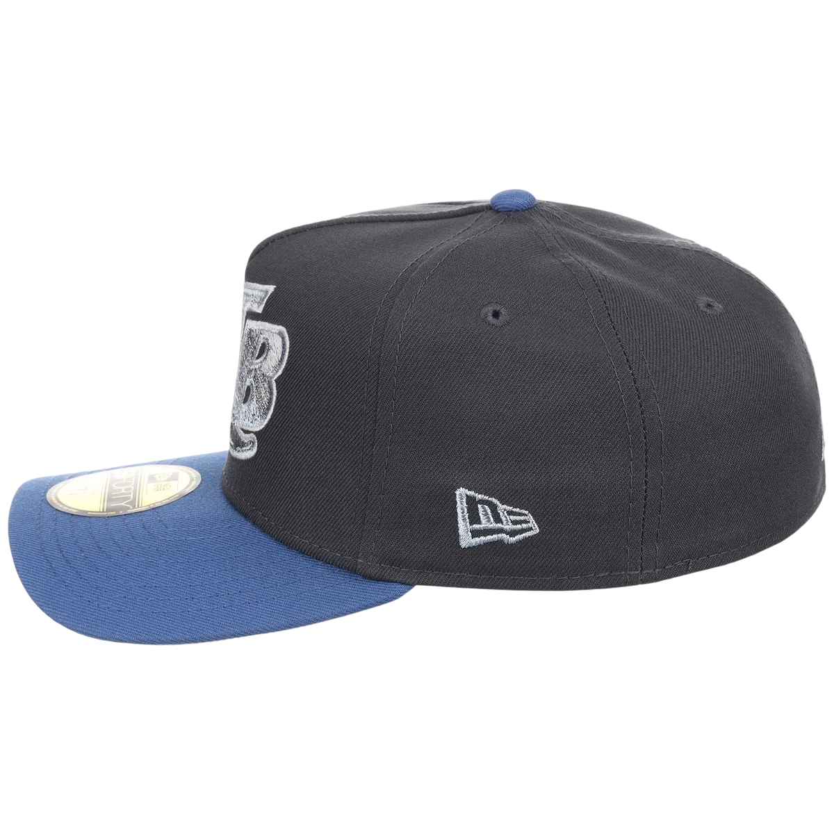 Tampa Bay Rays MLB Indigo Steel New Era 59FORTY detail view