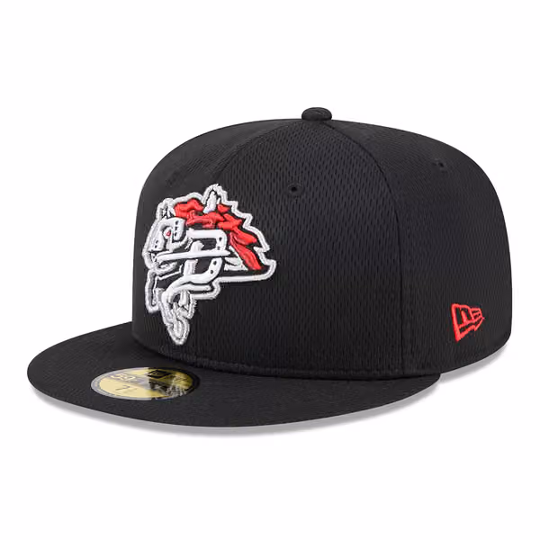 Binghampton Rumble Ponies MiLB Batting Practice Authentic 59FIFTY Fitted Cap Black product photo