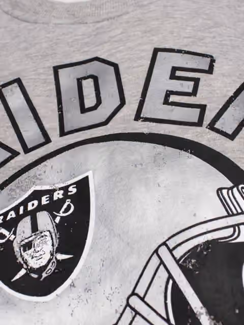 Las Vegas Raiders NFL Training Golf Cart Crew Neck Sweater Gray view 3