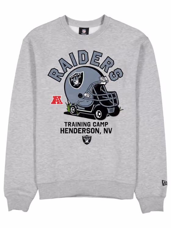 Las Vegas Raiders NFL Training Golf Cart Crew Neck Sweater Gray view 1