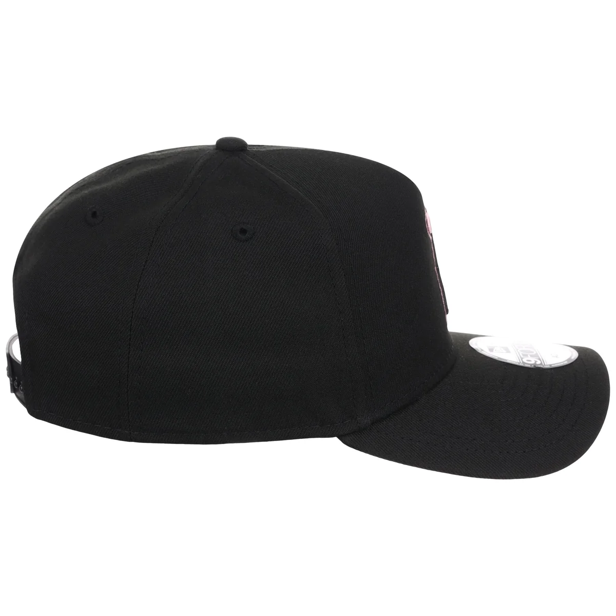 Anaheim Angels MLB Black x Pink FASHION CORE New Era 9FORTY A-Frame detail view