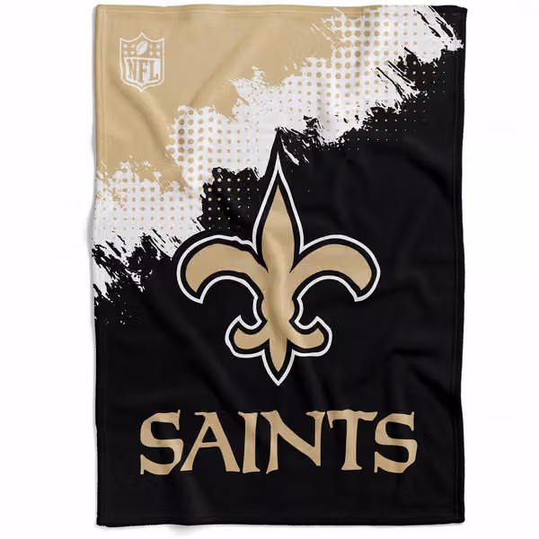 New Orleans Saints Corner Fleece NFL Blanket view 1
