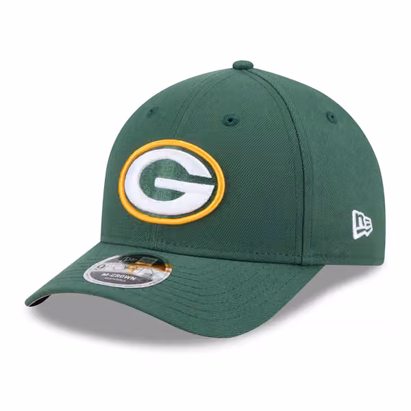 Green Bay Packers NFL Team Logo New Era 9FORTY M-Crown Snapback Cap Green product photo