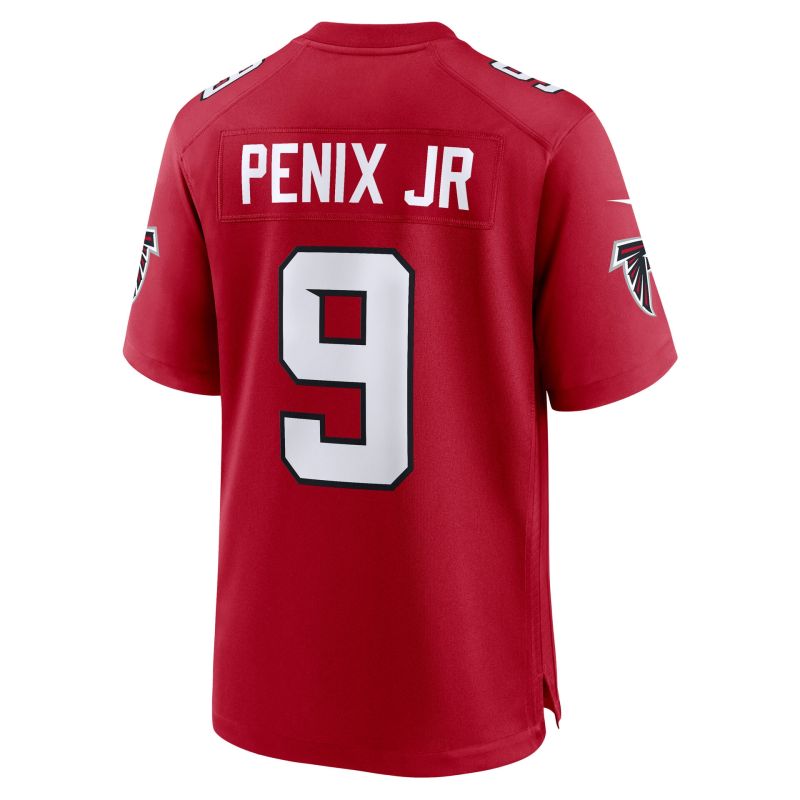 Michael Penix Jr. #9 Atlanta Falcons 2026 Game NFL Jersey Red view 3