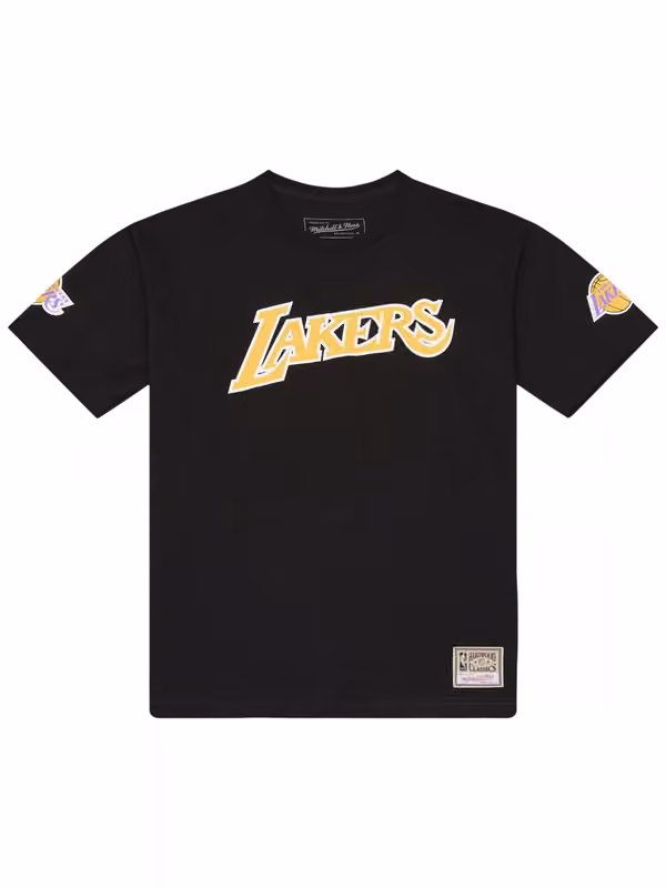 Shaquille O'Neal #34 Los Angeles Lakers Wordmark NBA T-Shirt Black view 2