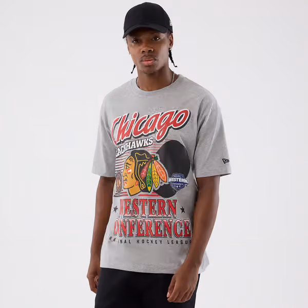 Chicago Blackhawks Sport Classics Oversized NHL T-Shirt Gray view 1
