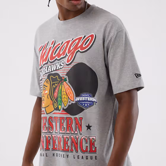 Chicago Blackhawks Sport Classics Oversized NHL T-Shirt Gray view 4