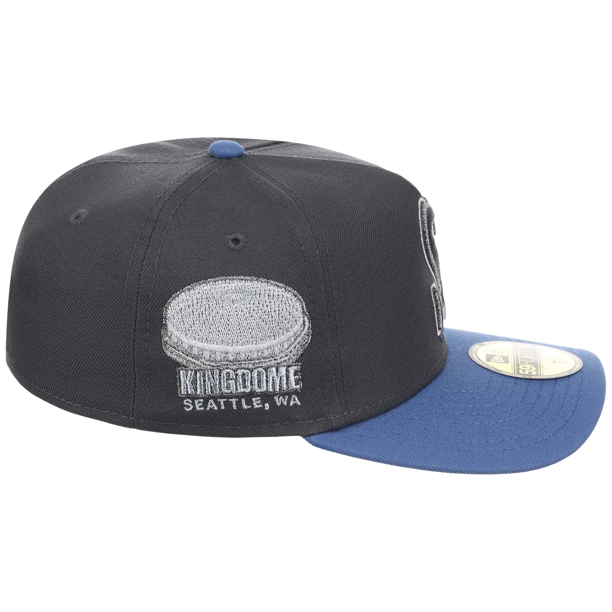 Seattle Mariners MLB Indigo Steel New Era 59FORTY detail view