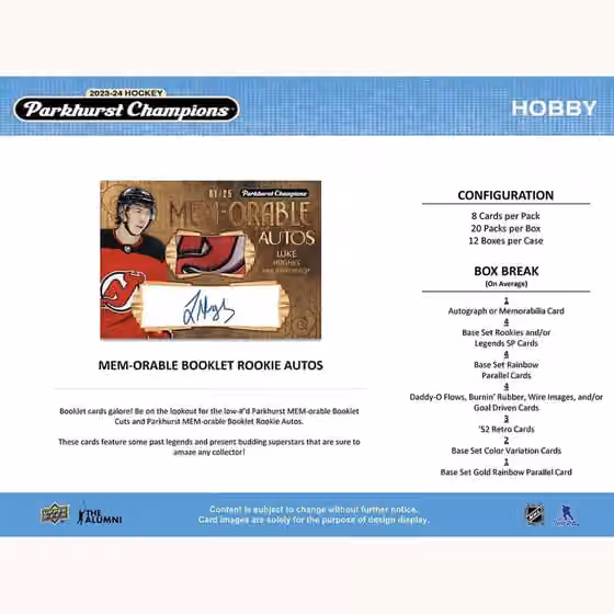 2023/24 Upper Deck Parkhurst Champions Hockey NHL Hobby Pack view 5
