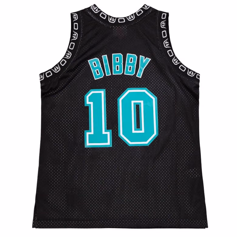 Mike Bibby #10 Vancouver Grizzlies Black Mitchell & Ness Swingman NBA Jersey view 2