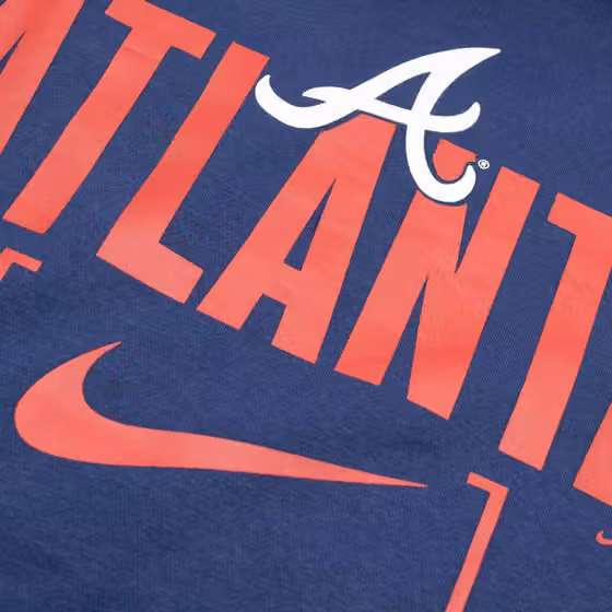 Atlanta Braves Nike Club Slack MLB Hoodie Navy view 3
