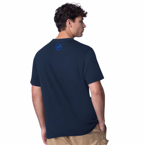 Winnipeg Jets Starter Drop The Puck NHL T-Shirt Navy view 2