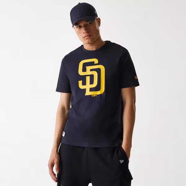 San Diego Padres Team Logo New Era MLB T-Shirt Navy view 1