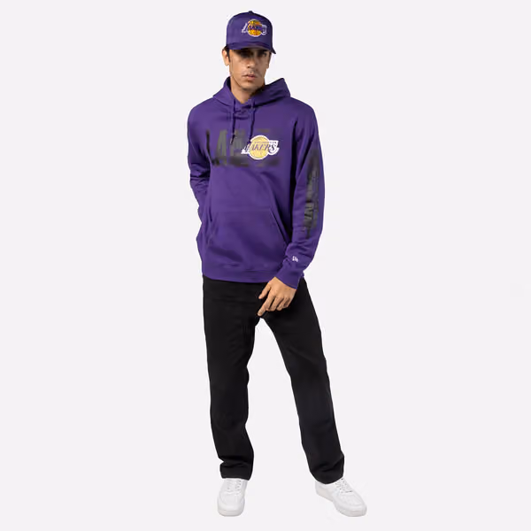 Los Angeles Lakers 2024 NBA Tip-Off New Era Hoodie Purple view 4