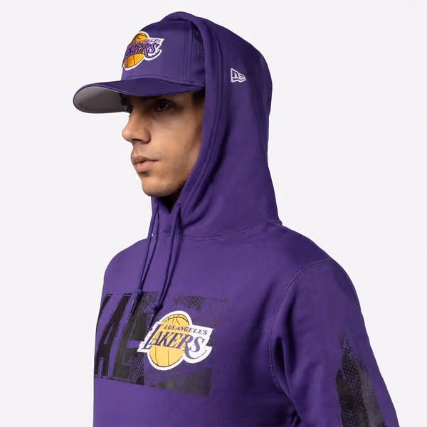 Los Angeles Lakers 2024 NBA Tip-Off New Era Hoodie Purple view 6