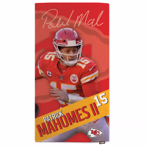 Patrick Mahomes Kansas City Chiefs NFL Beach Towel view 1