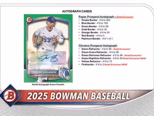 2025 Bowman Baseball MLB Blaster Box view 5