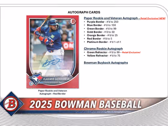 2025 Bowman Baseball MLB Blaster Box view 6
