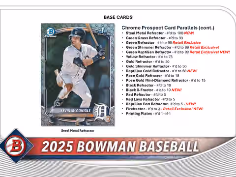 2025 Bowman Baseball MLB Blaster Box view 2