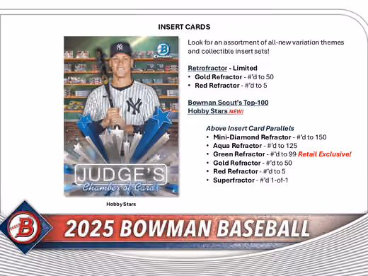 2025 Bowman Baseball MLB Blaster Box view 3