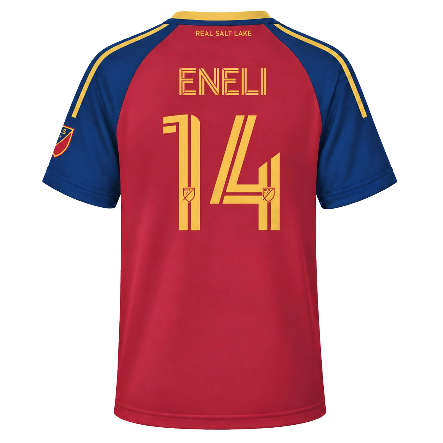 Emeka Eneli RSL Hoops Jersey Powerful Red Blue Stripes