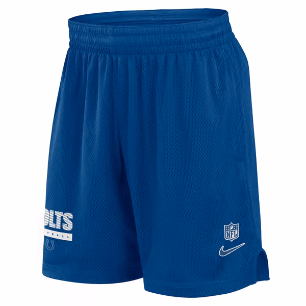 Indianapolis Colts 2024 NFL Sideline Mesh Nike Dri-FIT Shorts Blue view 1
