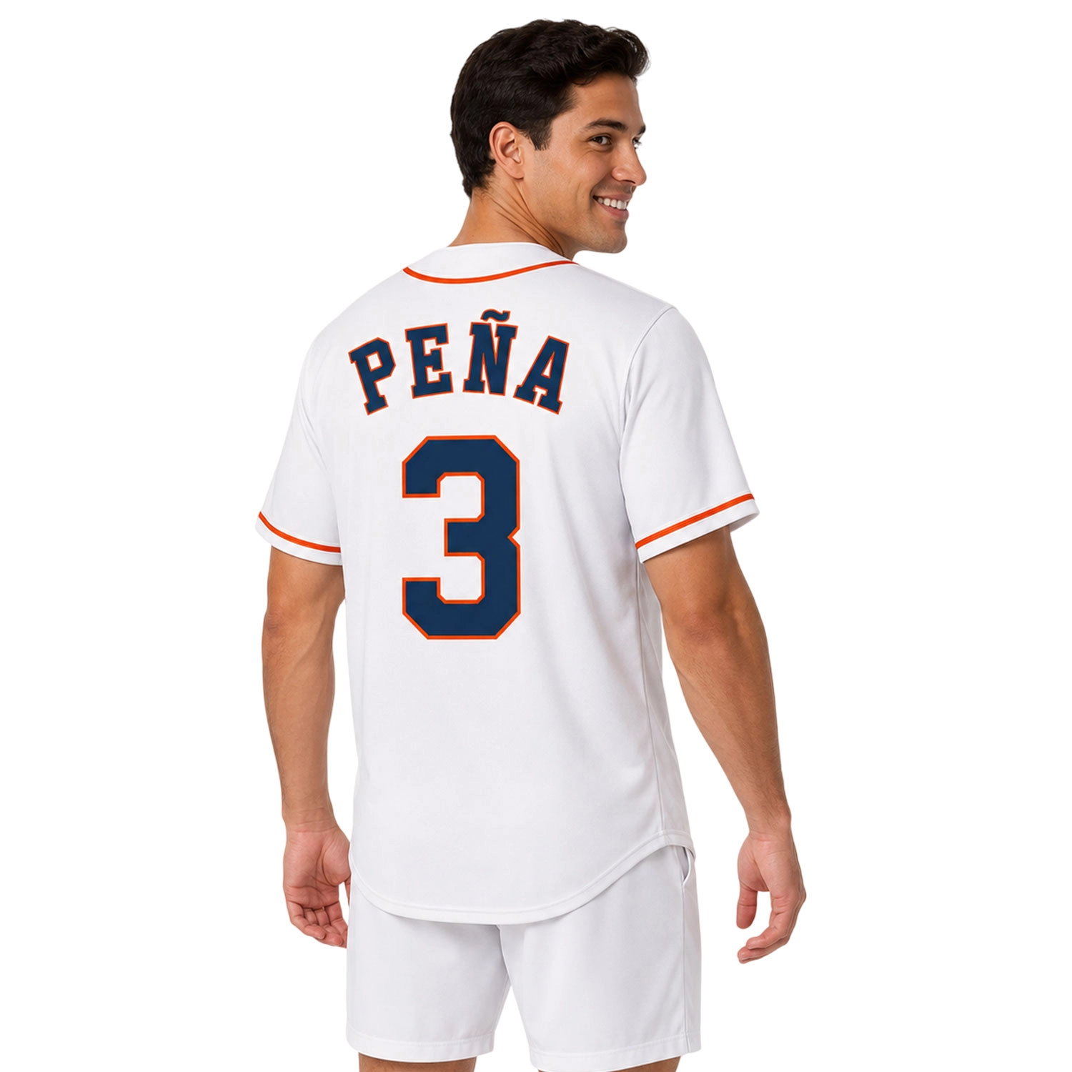 Jeremy Pena Astros Jersey Elite White Baseball Look