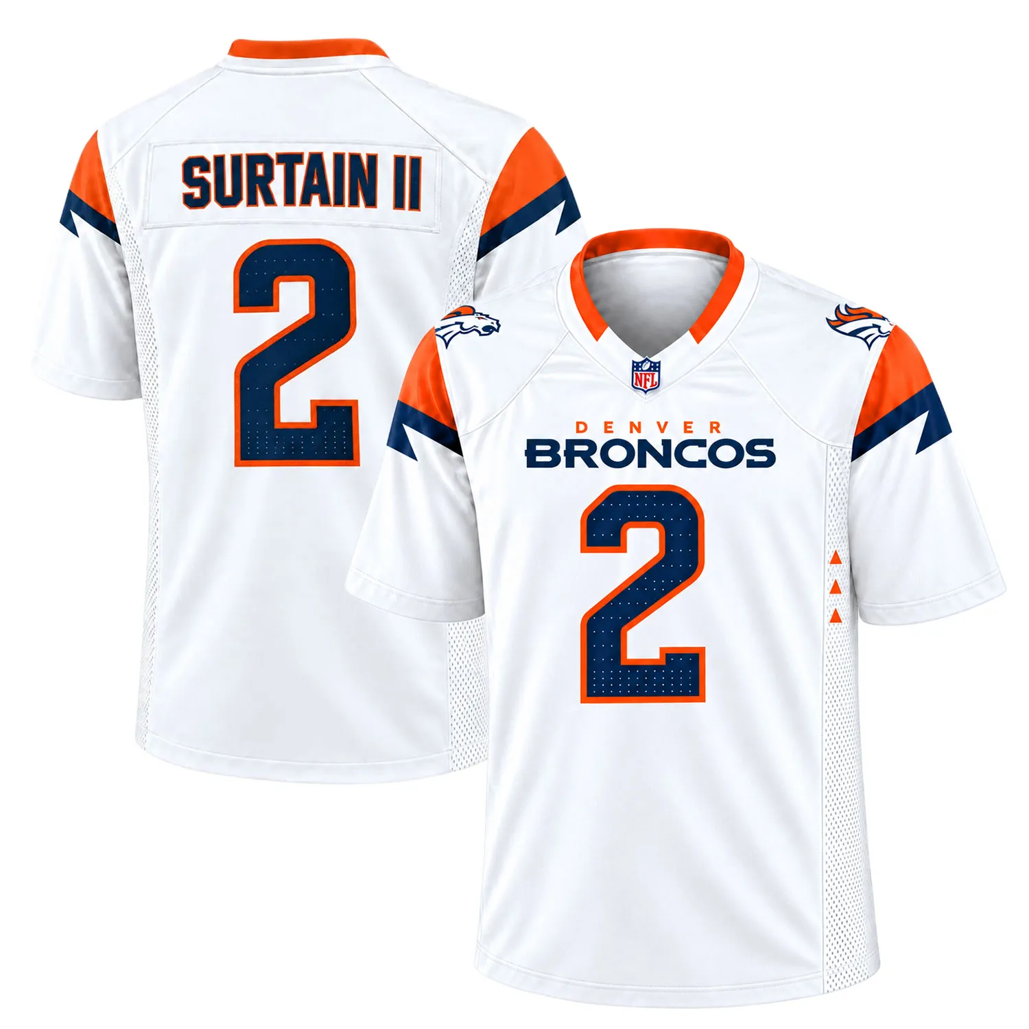 Broncos White Jersey Patrick Surtain II Dazzling Wear football jersey