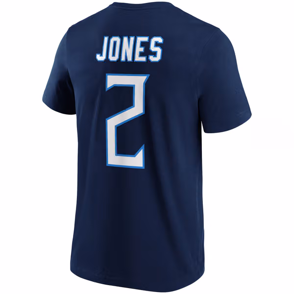 Julio Jones #2 Tennessee Titans Iconic Player NFL T-Shirt Navy view 3