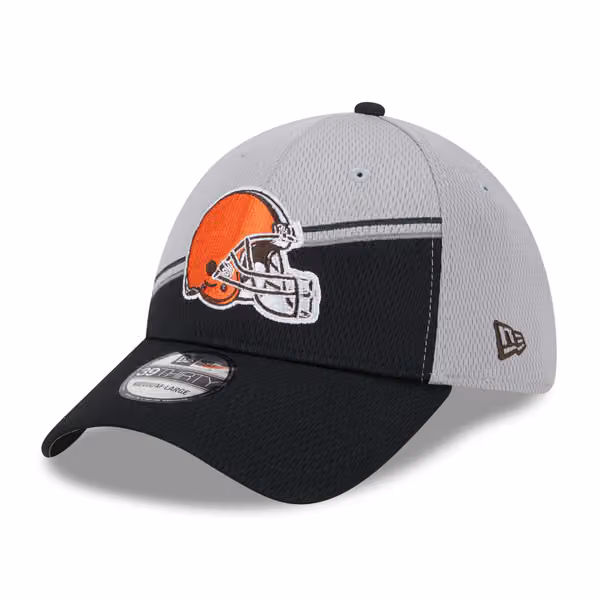 Cleveland Browns Colorway 2023 NFL Sideline New Era 39THIRTY Flex Cap Gray product photo