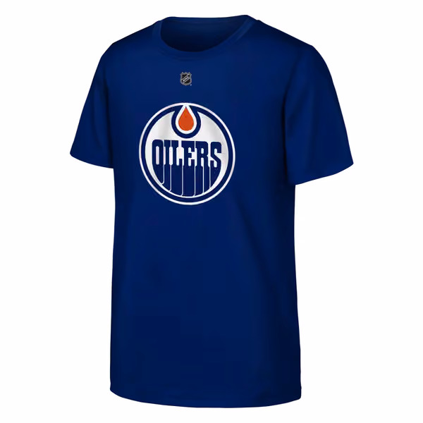 Leon Draisaitl #29 Edmonton Oilers Player NHL T-Shirt Navy (YOUTH) view 2