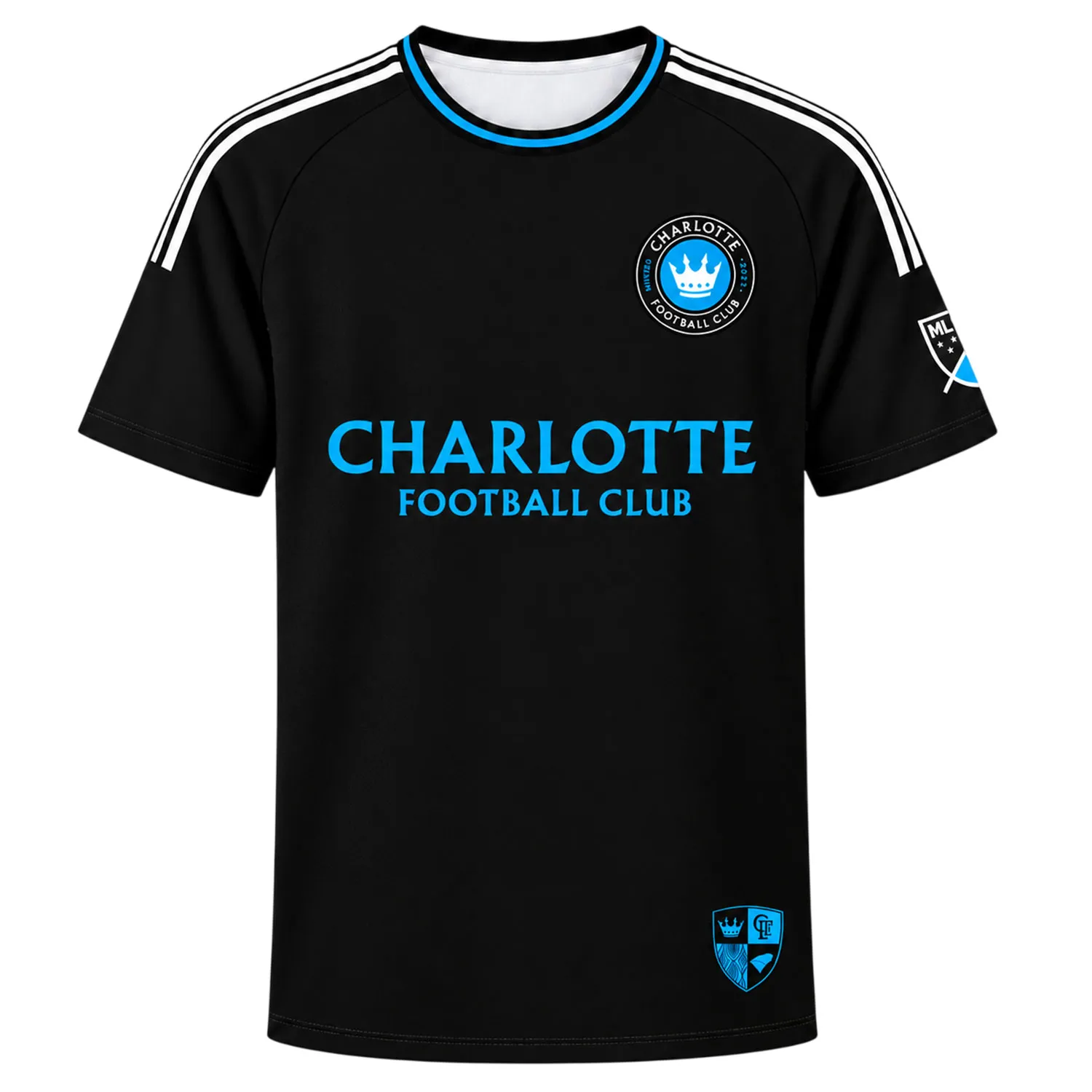 Men’s Charlotte FC Black Jersey Custom Player Elite Style
