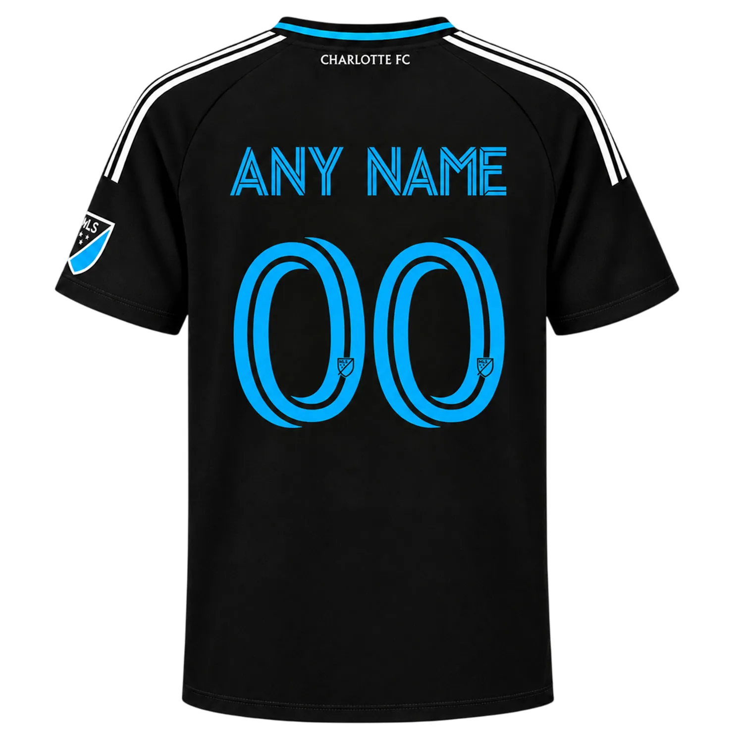 Men's Charlotte FC Black Jersey Custom Player Elite Style