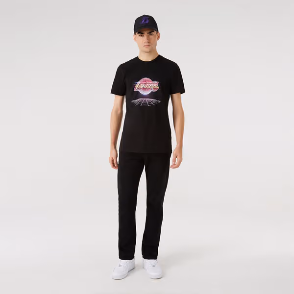 Los Angeles Lakers Futuristic New Era NBA T-Shirt Black view 4