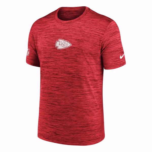 Kansas City Chiefs 2025 NFL Sideline Nike Velocity Performance T-Shirt Red view 2