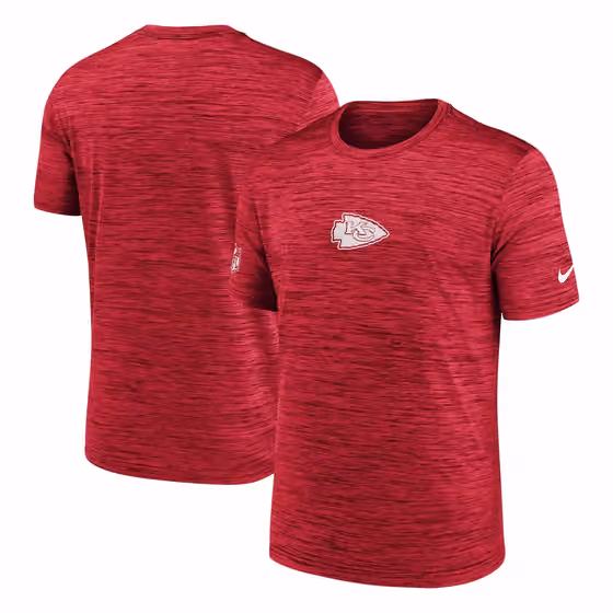 Kansas City Chiefs 2025 NFL Sideline Nike Velocity Performance T-Shirt Red view 1