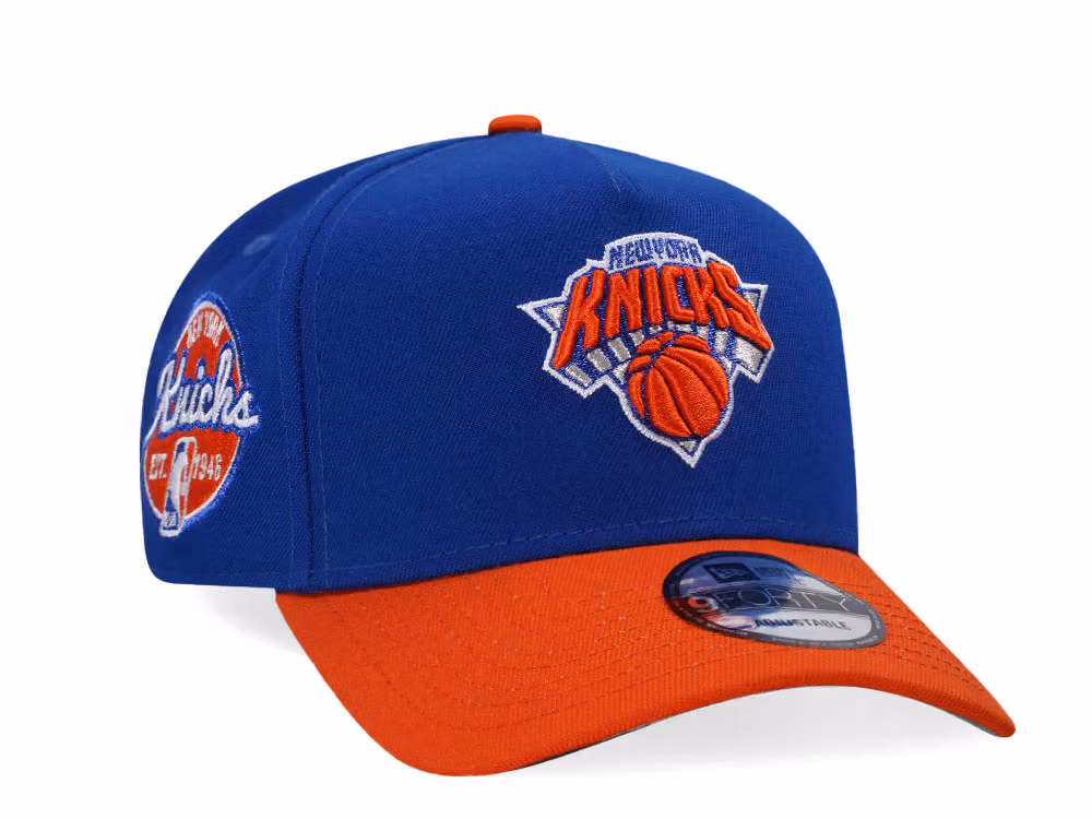 New Era New York Knicks Classic Edition 9Forty A Frame Snapback Hat front