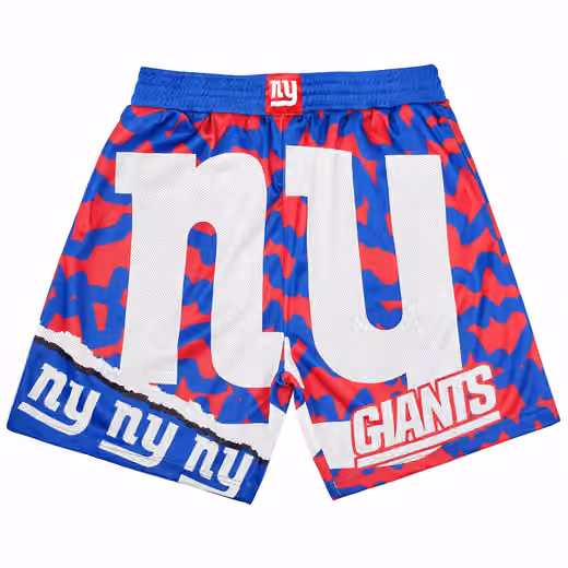 New York Giants Mitchell & Ness Jumbotron 2.0 NFL Shorts view 1