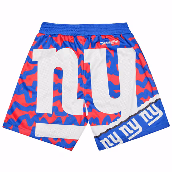 New York Giants Mitchell & Ness Jumbotron 2.0 NFL Shorts view 2