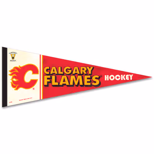 Calgary Flames Vintage Premium NHL Pennant view 1